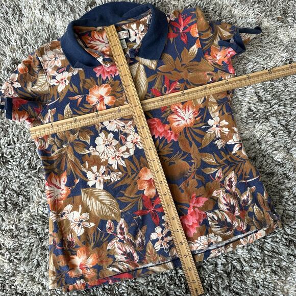 Jamaica Bay Tropical Hawaiian Polo Shirt  L Large Women's Vintage - Picture 8 of 9